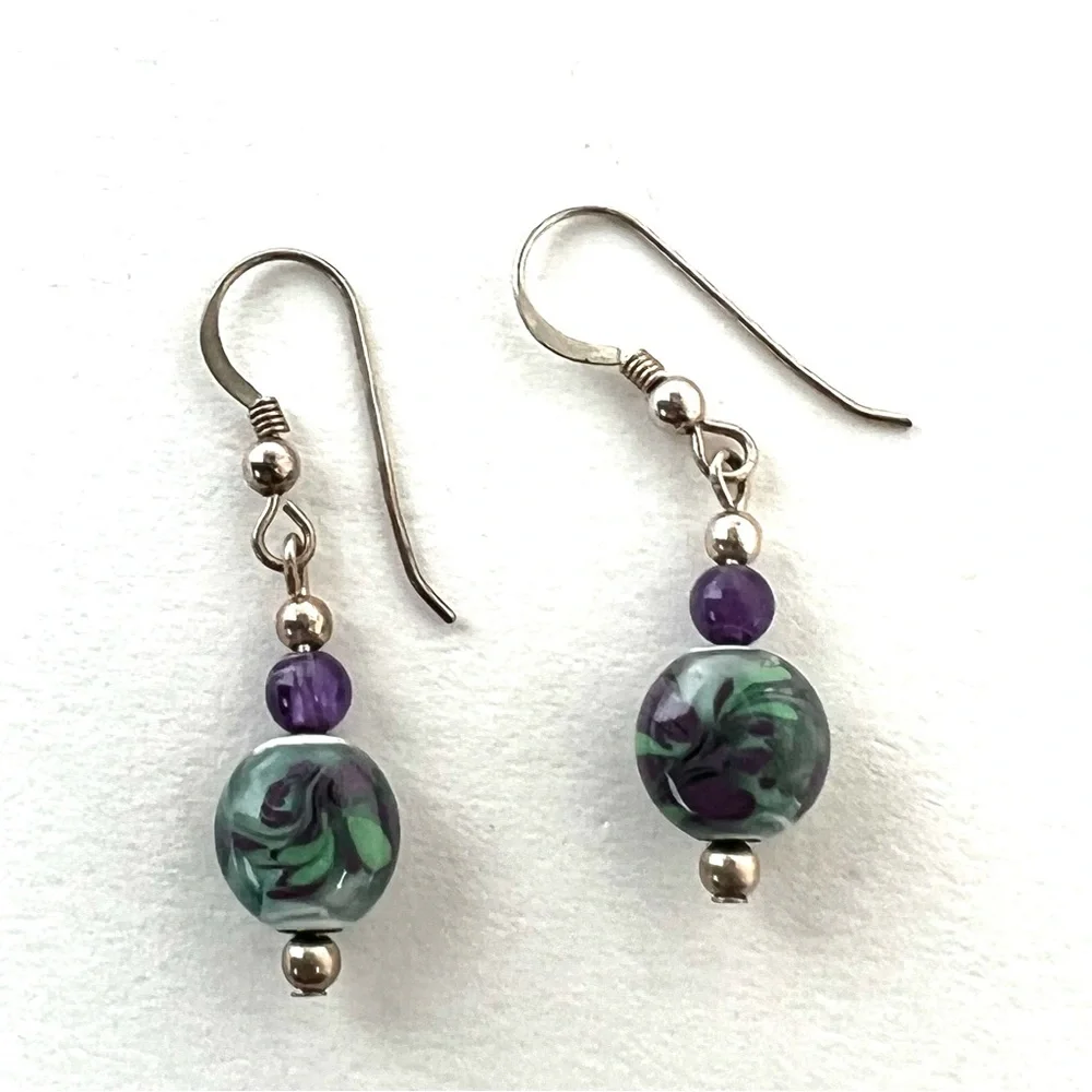 Amethyst Necklace Bracelet Earring Set